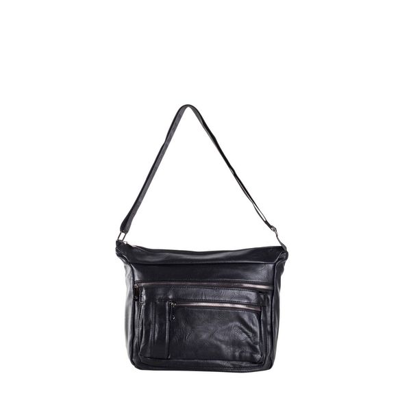 Fashionhunters Black women's shoulder bag with pockets