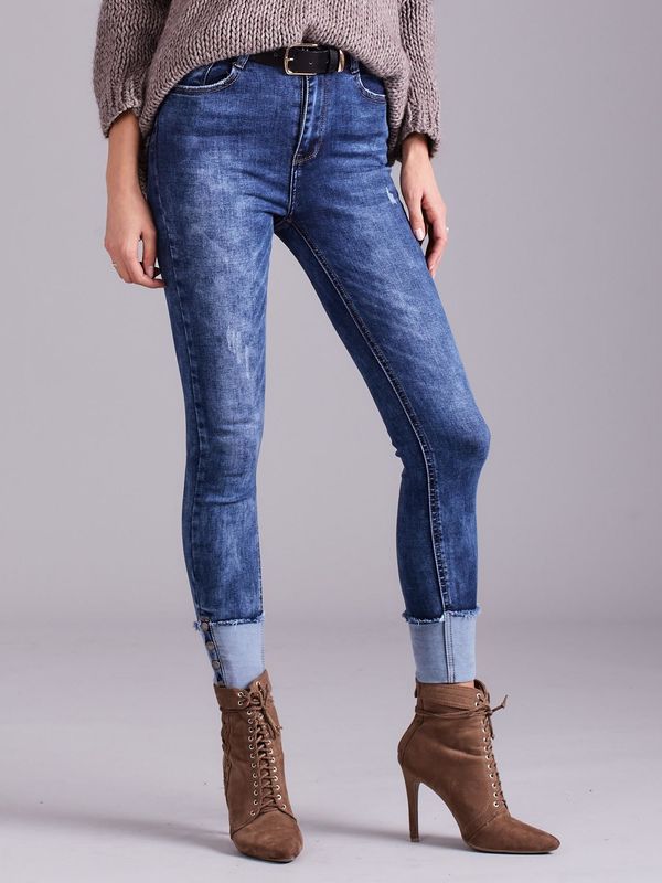 Fashionhunters Blue stretch jeans