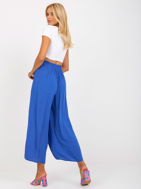 Fashionhunters Blue viscose trousers made of OCH BELLA fabric