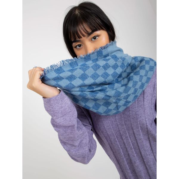 Fashionhunters Blue women's winter scarf with wool