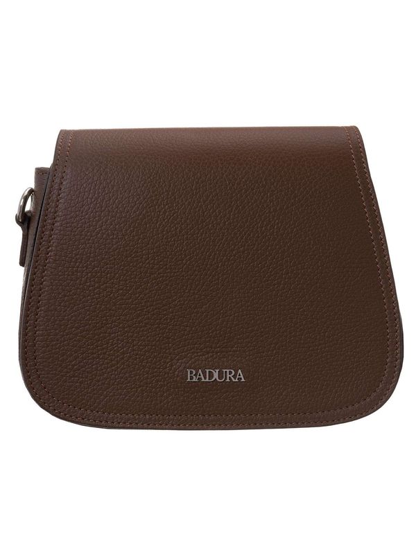 Fashionhunters Brown leather handbag BADURA