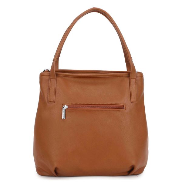 Fashionhunters Brown LUIGISANTO ecological leather shoulder bag