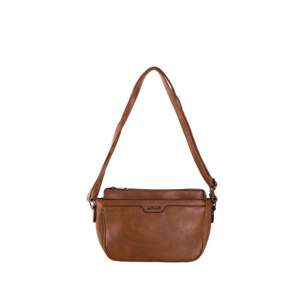 Fashionhunters Brown messenger bag with a long strap