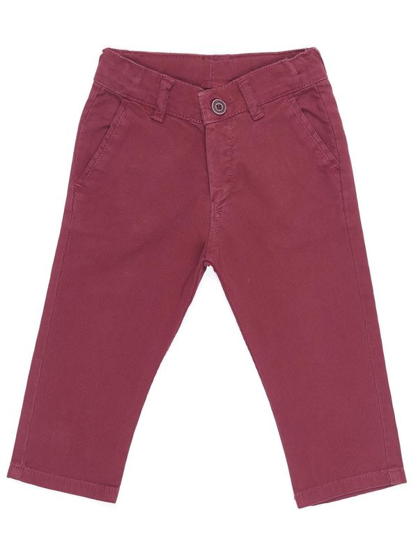 Fashionhunters Burgundy fabric pants for a boy