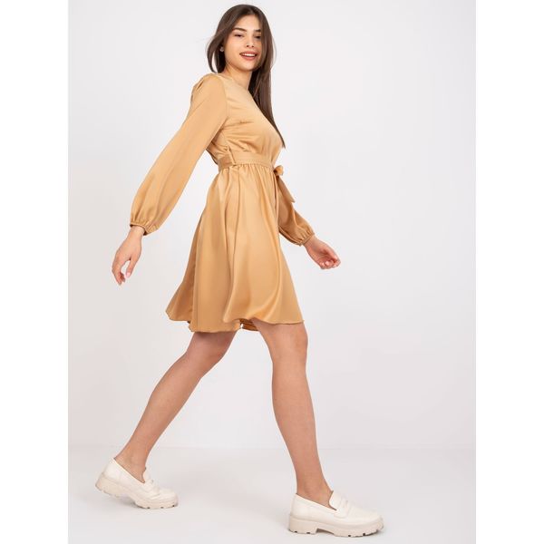 Fashionhunters Camel airy Clarison cocktail dress