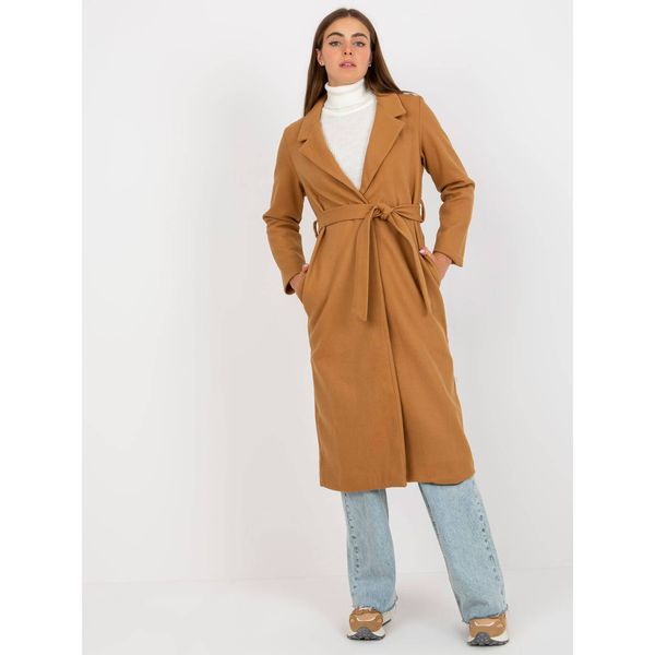 Fashionhunters Camel long coat with OCH BELLA binding