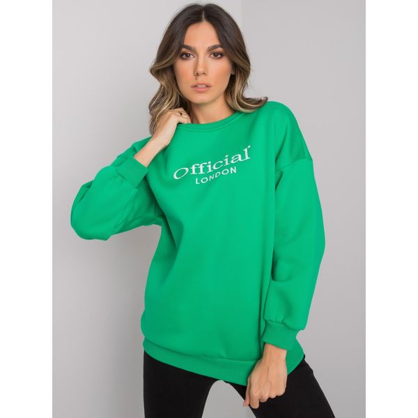 Fashionhunters Cherbourg women's green sweatshirt without hood