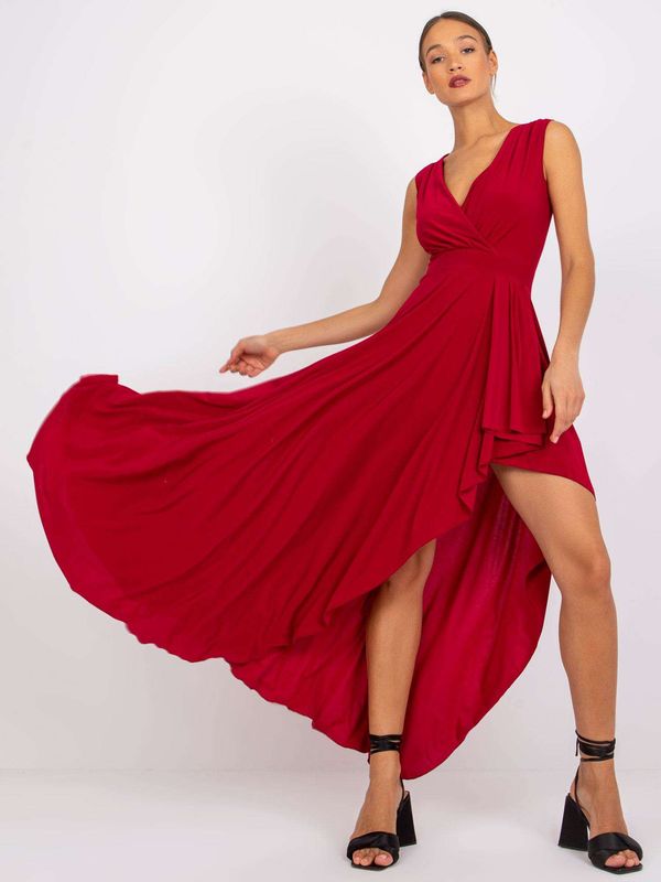 Fashionhunters Claret maxi dress Celina