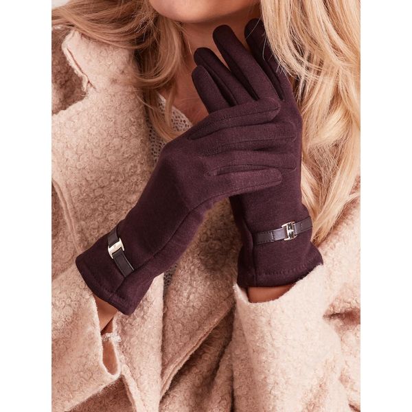 Fashionhunters Classic brown gloves