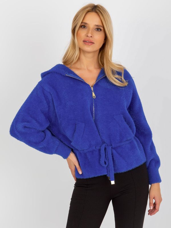 Fashionhunters Cobalt Blue Alpaca Transition Jacket by Keilani