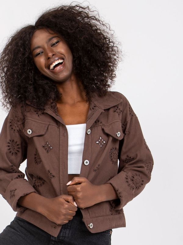 Fashionhunters Colima brown denim jacket