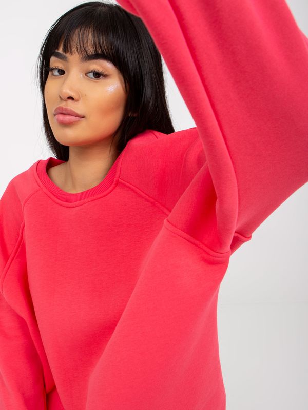 Fashionhunters Coral basic oversize sweatshirt by Remy
