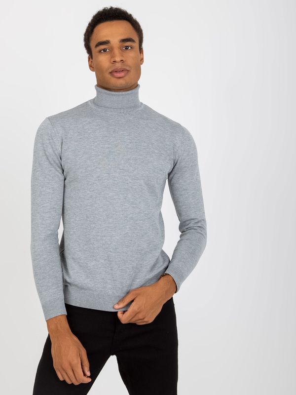 Fashionhunters Cornell LIWALI Grey Melange Sweater for Men