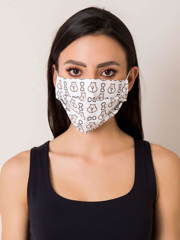 Fashionhunters Czarno-biała bawełniana maska w paski