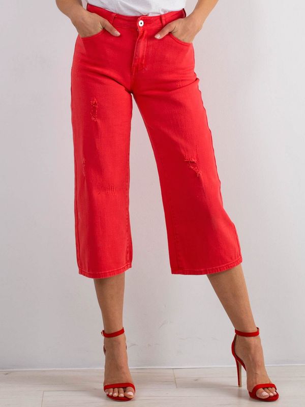 Fashionhunters Czerwone zgrane dżinsy