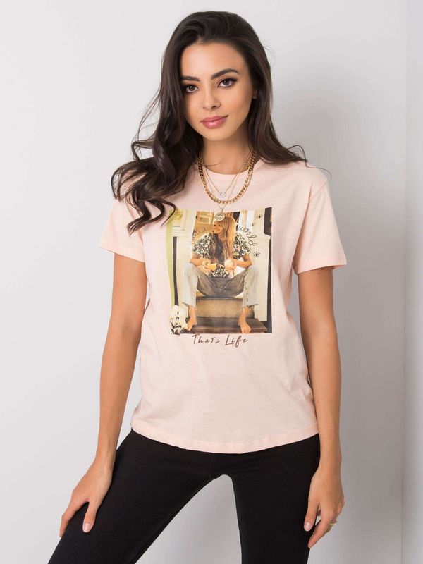Fashionhunters Damska koszulka z łososiem #39 z nadrukiem