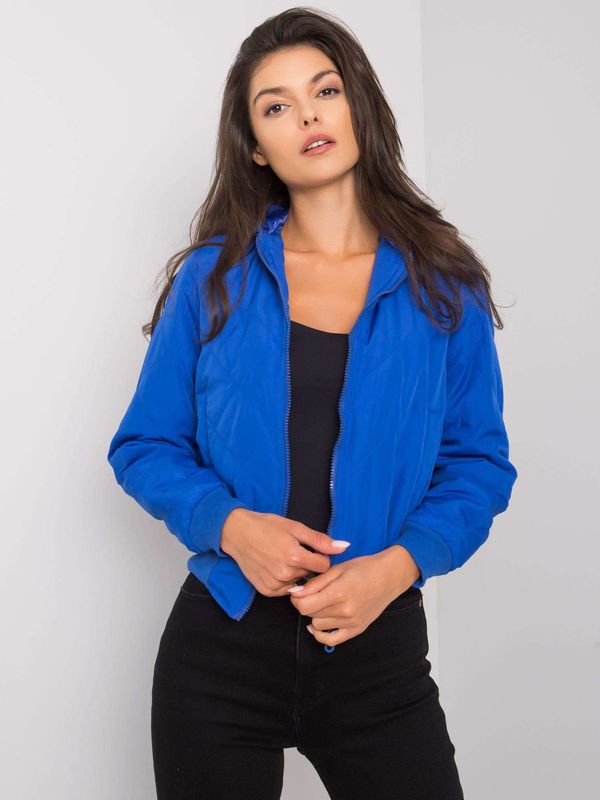 Fashionhunters Damska niebieska pikowana kurtka