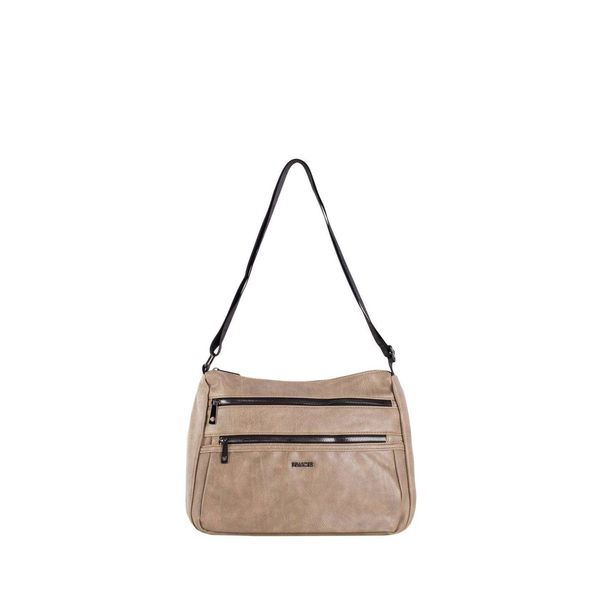 Fashionhunters Dark beige large messenger bag with a wide strap