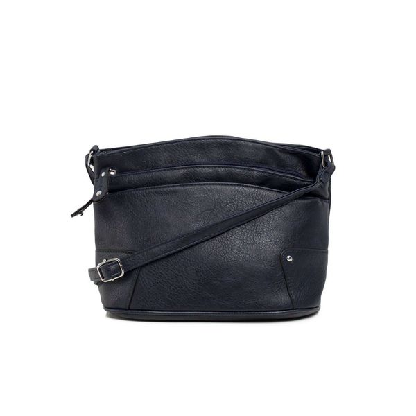 Fashionhunters Dark blue eco leather handbag