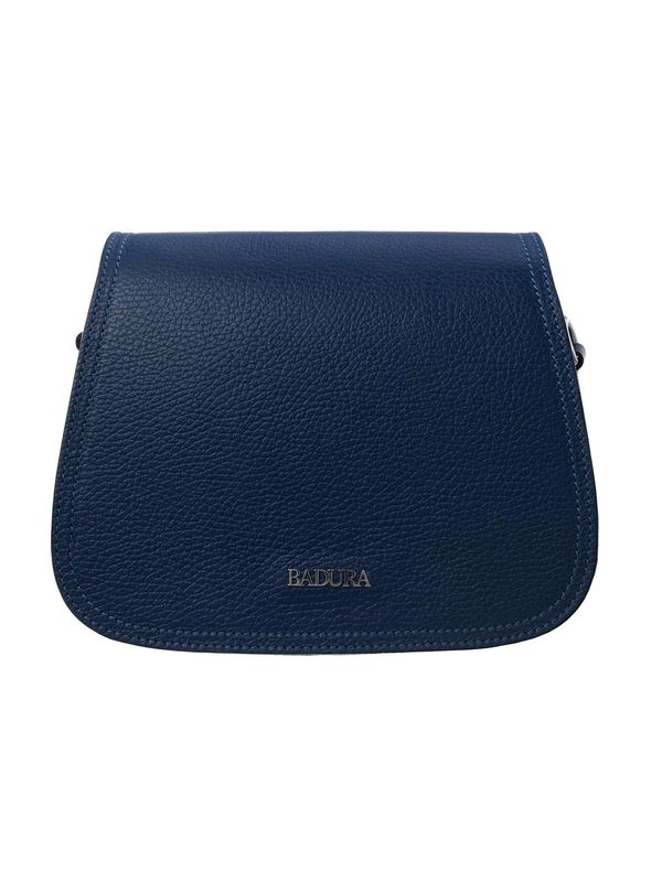 Fashionhunters Dark blue leather handbag BADURA