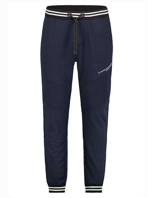 Fashionhunters Dark blue men's sweatpants with SUBLEVEL pockets