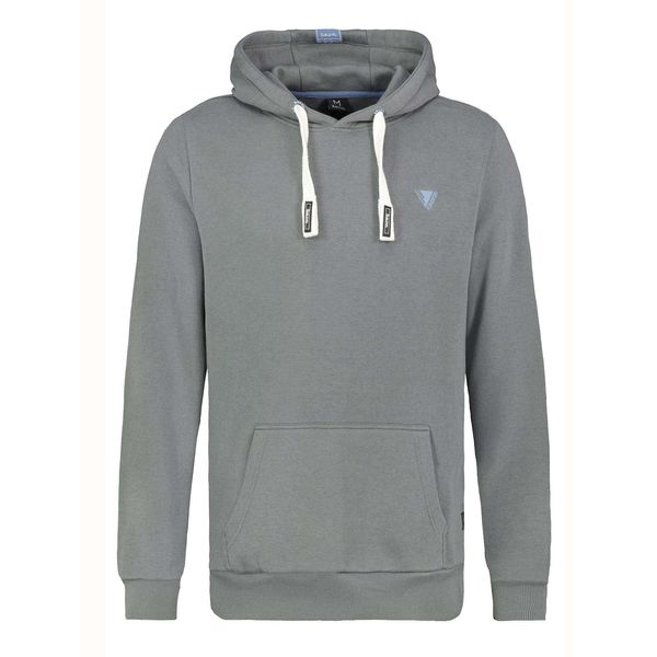 Fashionhunters Dark gray SUBLEVEL men's sweatshirt with a hood