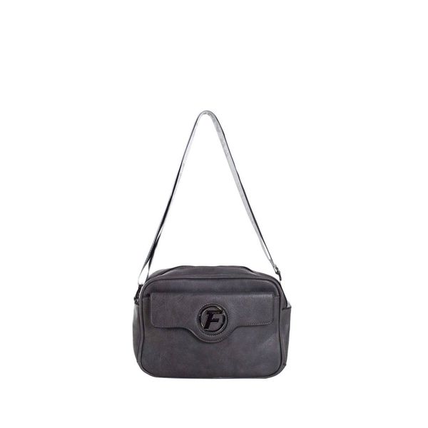 Fashionhunters Dark gray women's eco-leather messenger bag