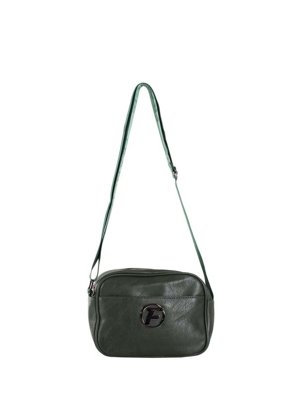 Fashionhunters Dark green small messenger bag made of eco leather