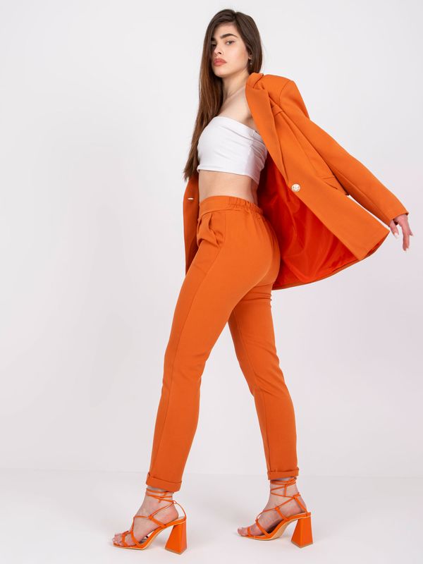 Fashionhunters Dark orange elegant jacket from Veracruz