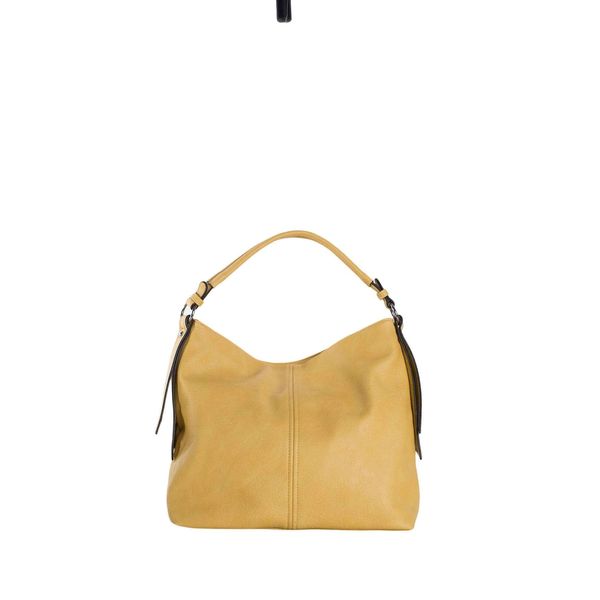 Fashionhunters Dark yellow roomy eco leather shoulder bag