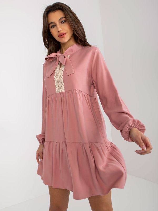 Fashionhunters Dusty pink ruffle dress by Kaley RUE PARIS