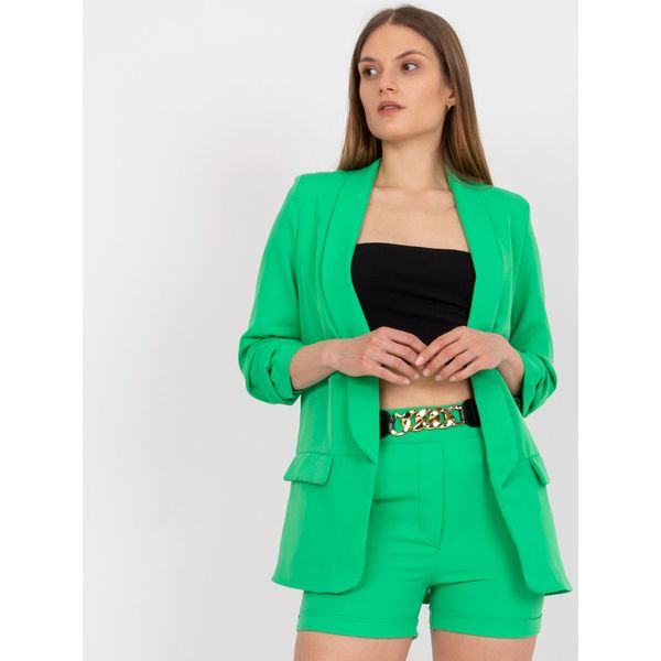 Fashionhunters Elegant green women's set with shorts