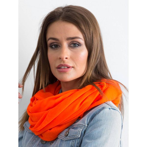 Fashionhunters Fluo orange smooth shawl