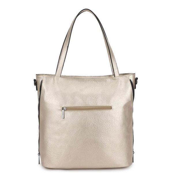 Fashionhunters Gold shopper bag with adjustable strap LUIGISANTO