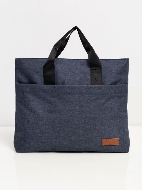Fashionhunters Granatowa torba na laptopa z tkaniny
