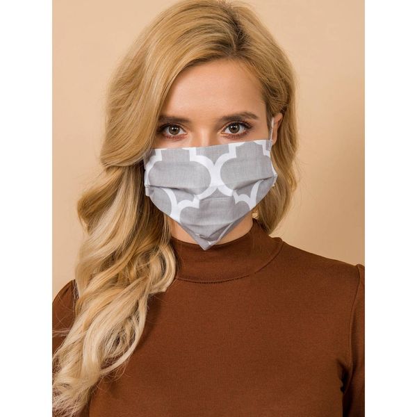 Fashionhunters Gray and white face mask
