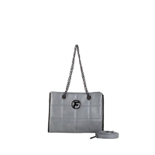 Fashionhunters Gray quilted shoulder bag with a detachable strap