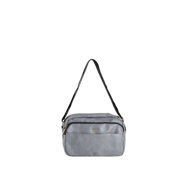 Fashionhunters Gray women's eco-leather messenger bag