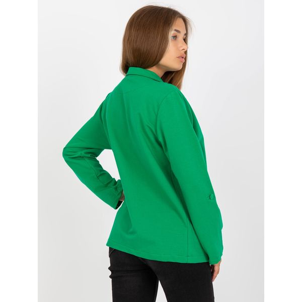 Fashionhunters Green sweat jacket with RUE PARIS fastening