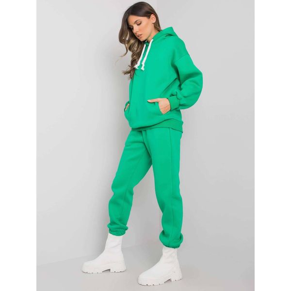 Fashionhunters Green two-piece cotton set from Alicia