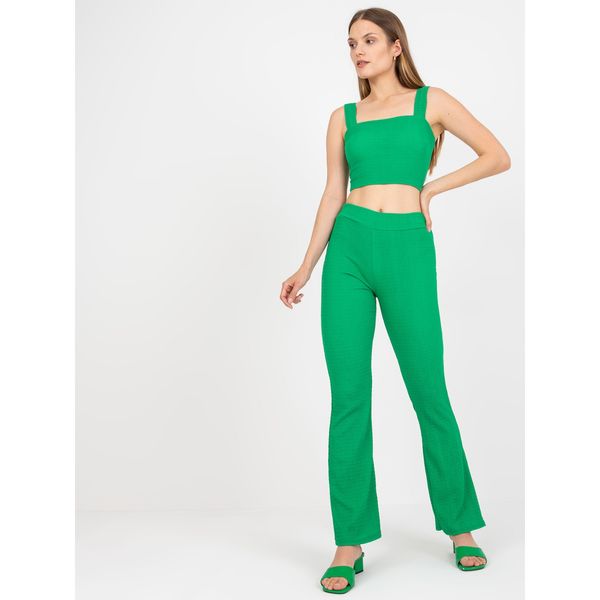 Fashionhunters Green women's casual set with trousers