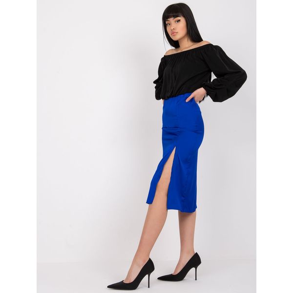 Fashionhunters High-waisted cobalt pencil skirt RUE PARIS
