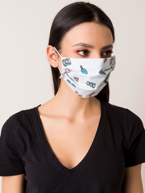 Fashionhunters Jasnoniebieska maska ochronna wielokrotnego pożytu