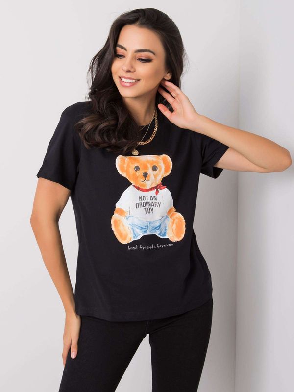 Fashionhunters Jasnoróżowy bawełniany T-shirt od Mabelle
