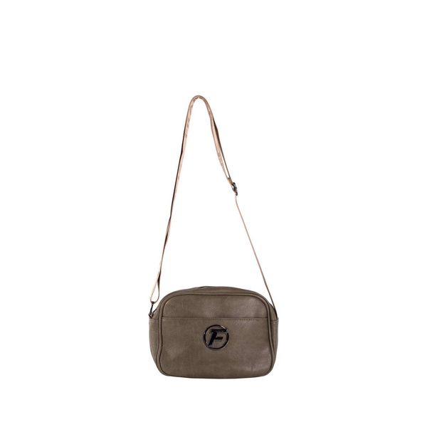 Fashionhunters Khaki small eco-leather messenger bag