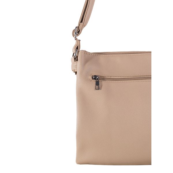 Fashionhunters Ladies' beige shoulder bag with an adjustable strap