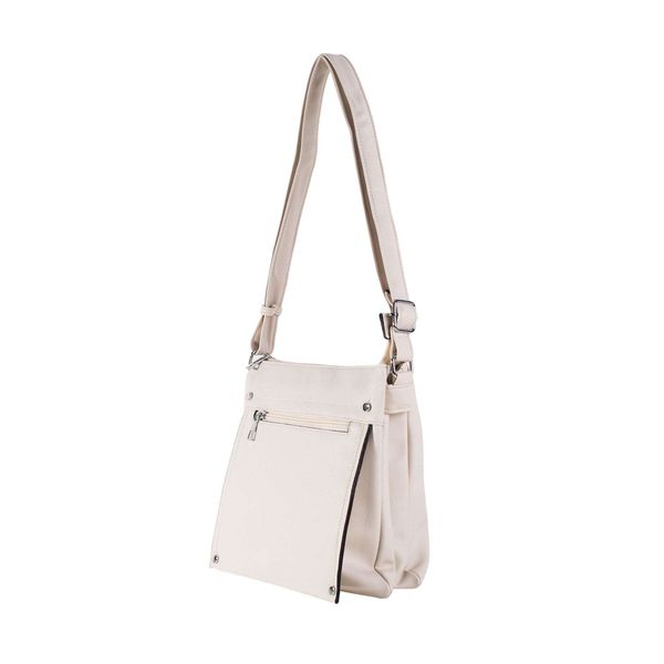 Fashionhunters Ladies' light beige shoulder bag with an adjustable strap