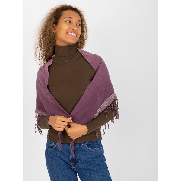 Fashionhunters Ladies' purple muslin scarf