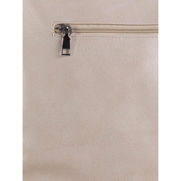 Fashionhunters Light beige ladies' shoulder bag in eco leather