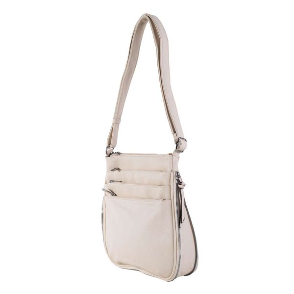Fashionhunters Light beige shoulder bag with an adjustable strap